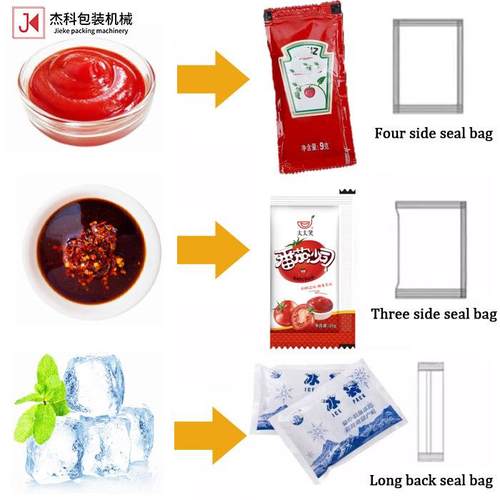 冰袋包装机全自动液体膏体酱体包装机生物冰袋灌装机封口打包机