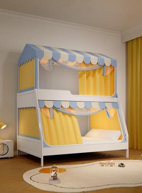 A类子低母下床蚊帐45452防摔光高遮床上铺专用梯形新款学生床帘蒙