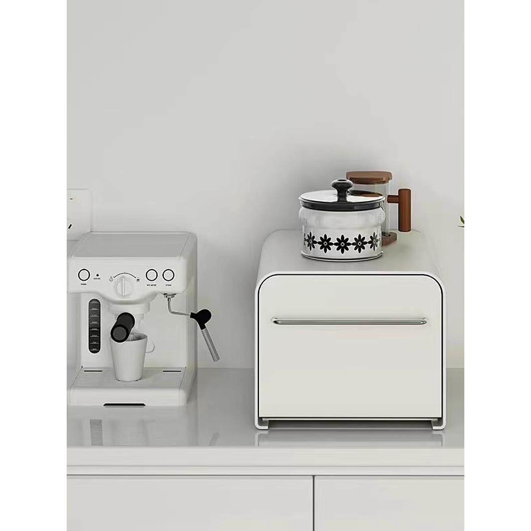 加大台面抽拉式置物架金属玄关防尘水杯咖啡胶囊机厨房橱柜收纳柜