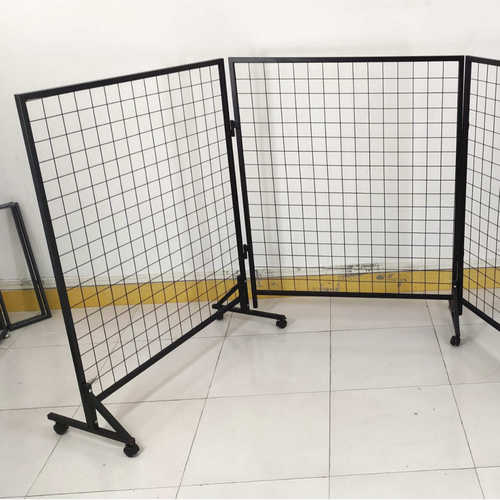 三页画室卡纸架展示架移动折叠网格展览架幼儿园美术作品展示架子