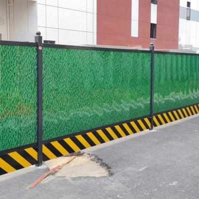 装配工地泡沫江浙沪建筑彩钢围挡小草挡板打围铁皮施工围挡式隔离