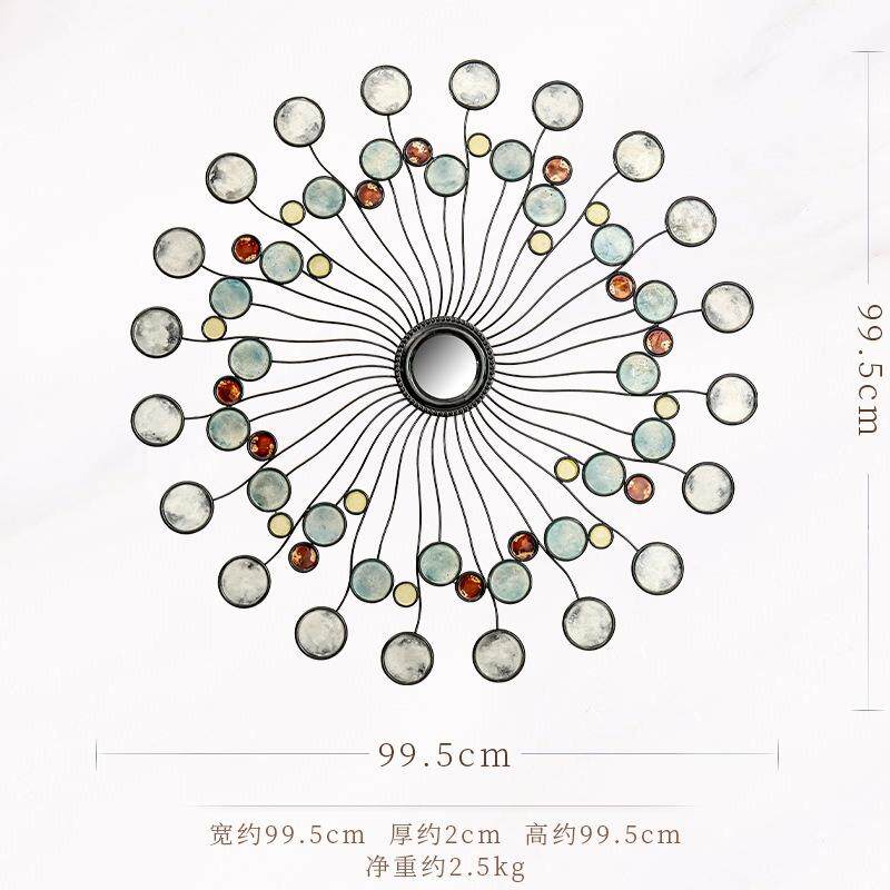 美式玄关过道壁挂件立体铁艺壁饰花瓣创意复古做旧墙面装饰品挂饰