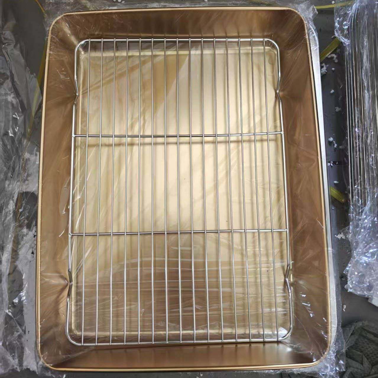 不锈钢方盘带过滤网托盘长方形沥油盘烧烤盘商用沥油盘炸串刷料盘,餐饮具,餐用托盘,淘宝优惠券,粉丝福利购,淘宝优惠卷