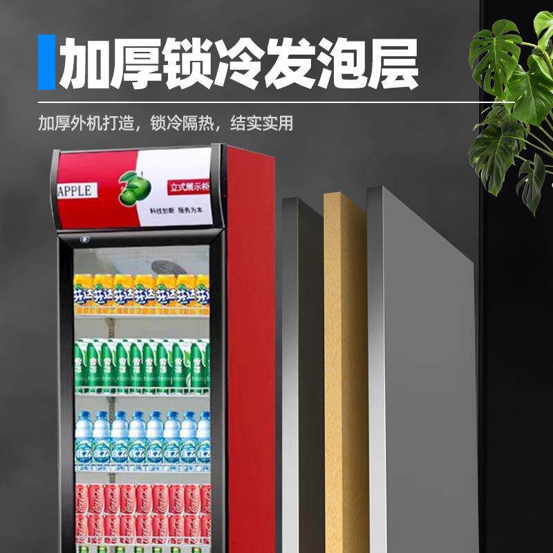 冷藏展示柜饮料柜商用立式冰箱双门冷藏保鲜柜单门超市饭店啤酒柜