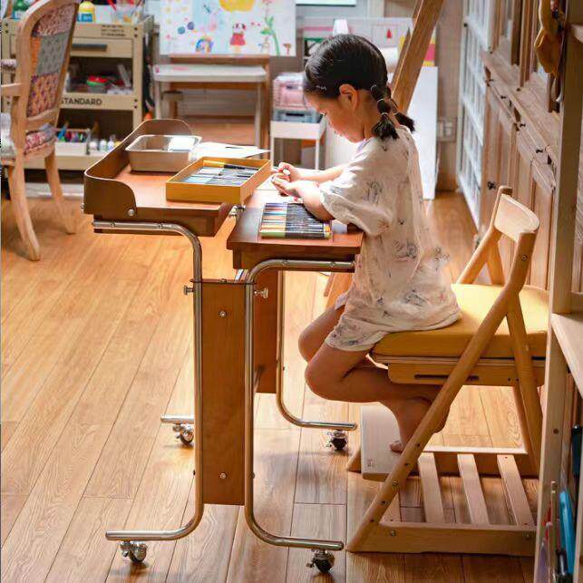 可升降窄电脑书桌子小型家用床边阅读学习实木折叠长条办公工作台