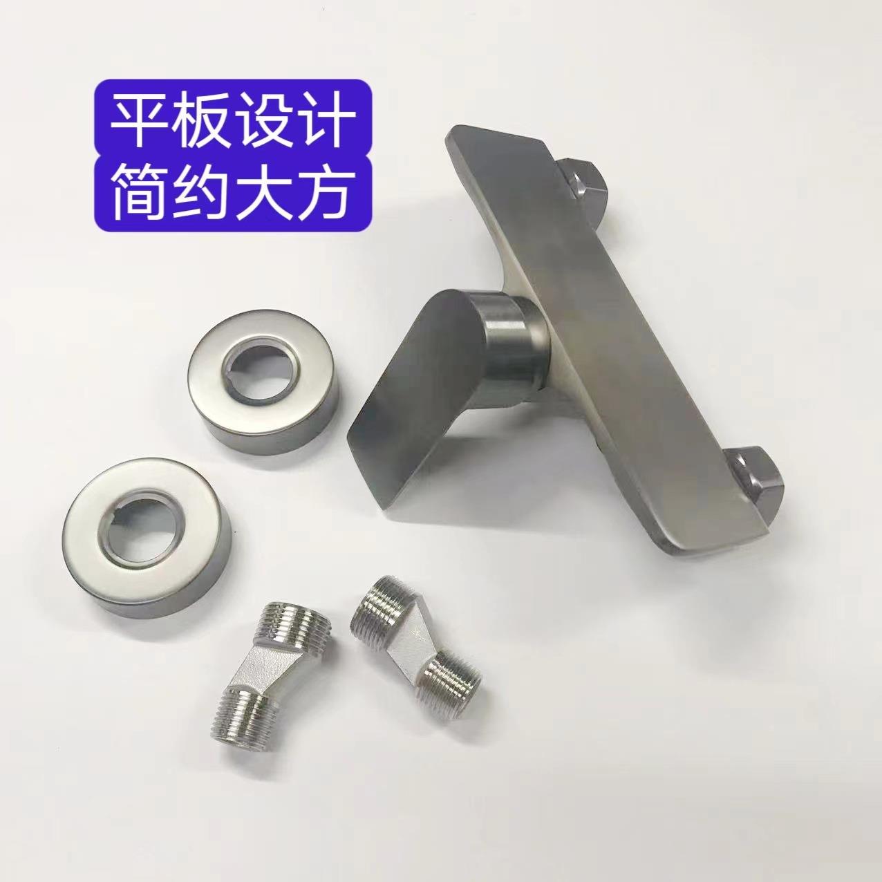 新款直销枪灰色全铜单功能花洒套装浴缸淋浴器酒店雨淋方形入墙式