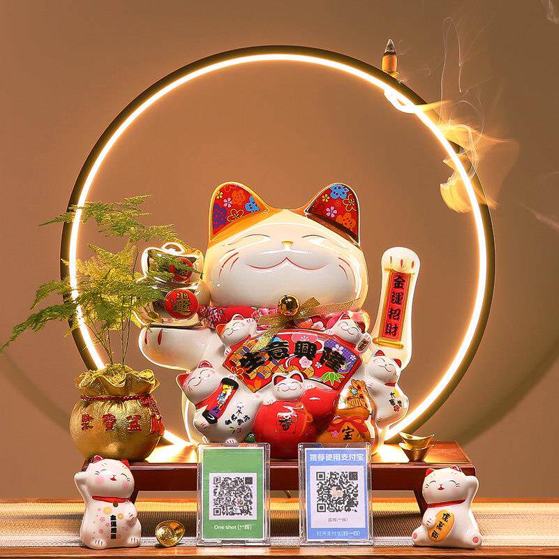 招财宝猫饰品创意特大号店收银自动挥手招财宝猫家装开幕礼
