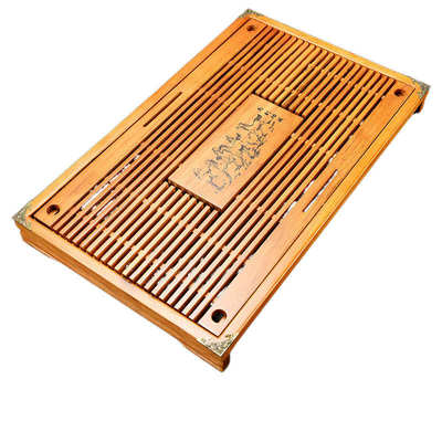 实木茶盘套装家用简约功夫茶具排储水托盘大小竹干泡茶台茶海茶座