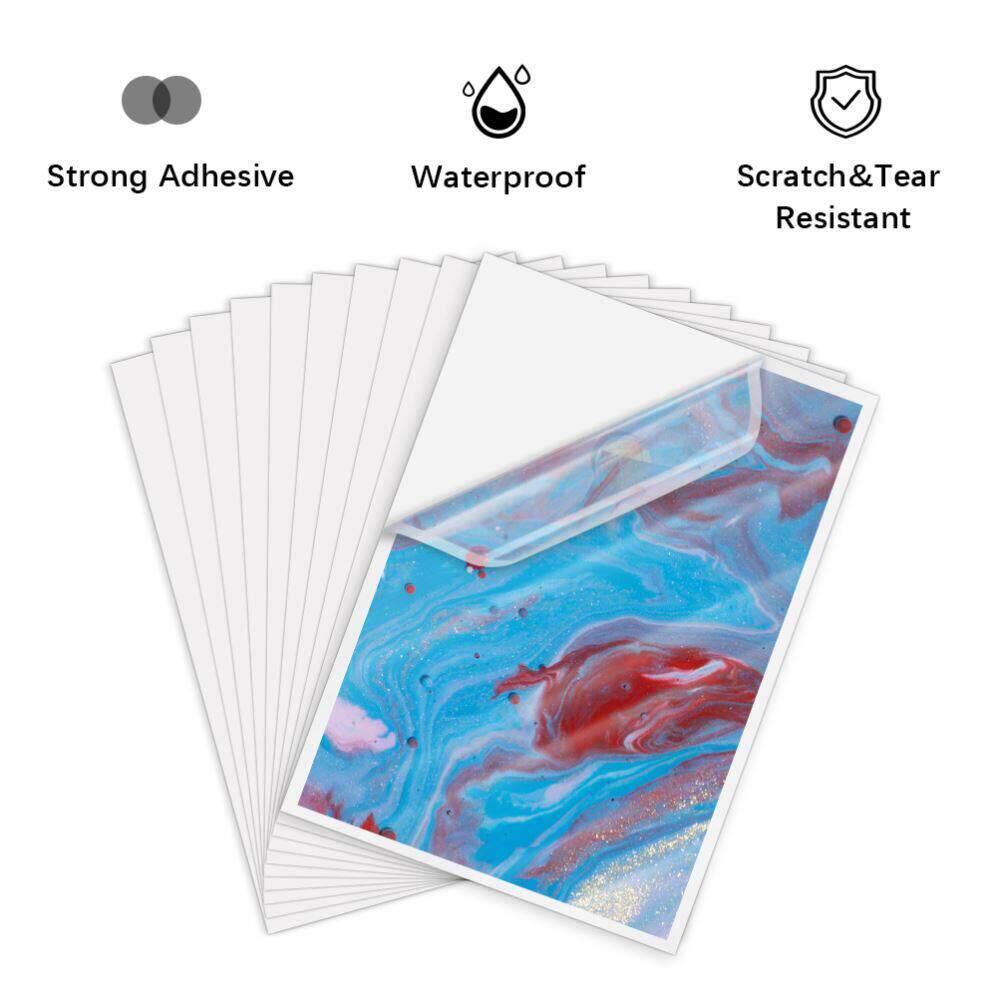 100Sheets A4 Transparent Printable Vinyl Sticker Paper 210*2