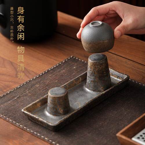 中式盖置高端紫砂壶盖托陶瓷晾壶架功夫茶具配件盖碗搁置架凉壶架