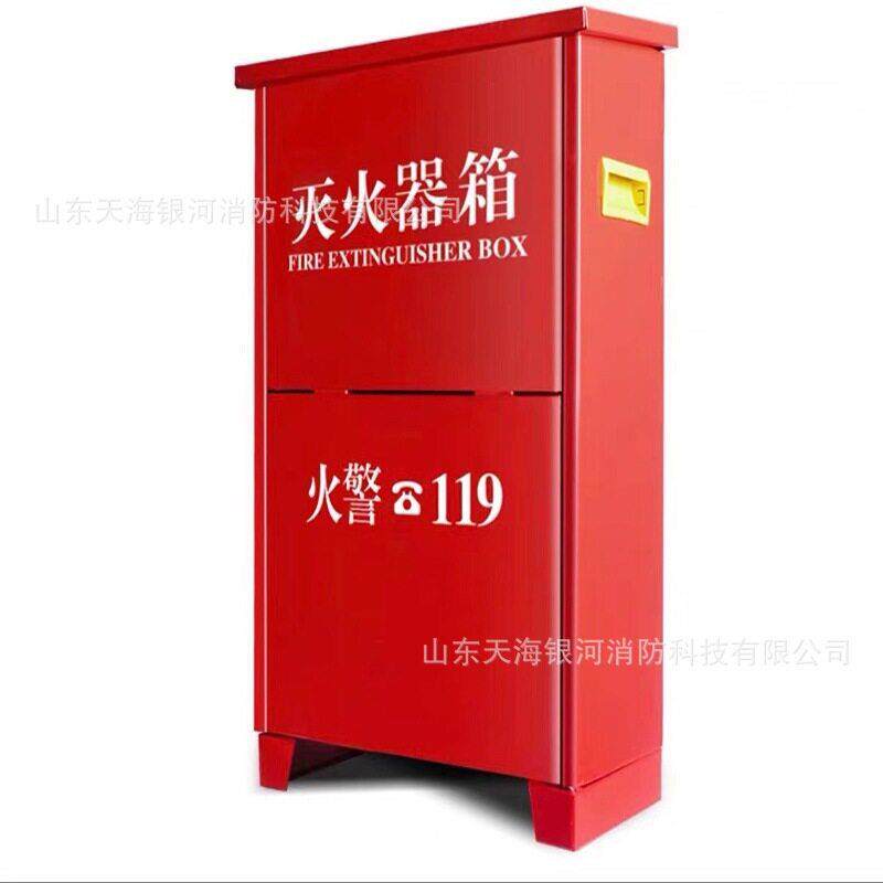绿消灭火器箱4KG*2消防箱碳钢钢板不锈钢加厚3048kg干粉二氧
