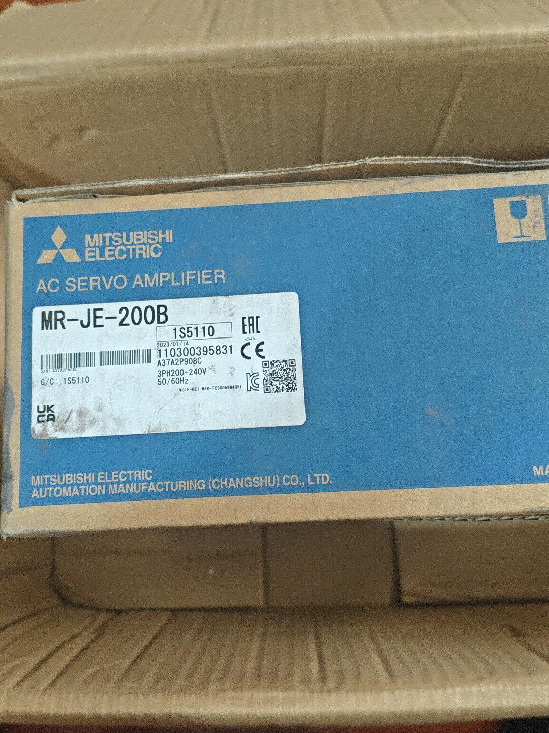 三菱伺服驱动器MR-JE-200B，全新原装正品，盒码一致！