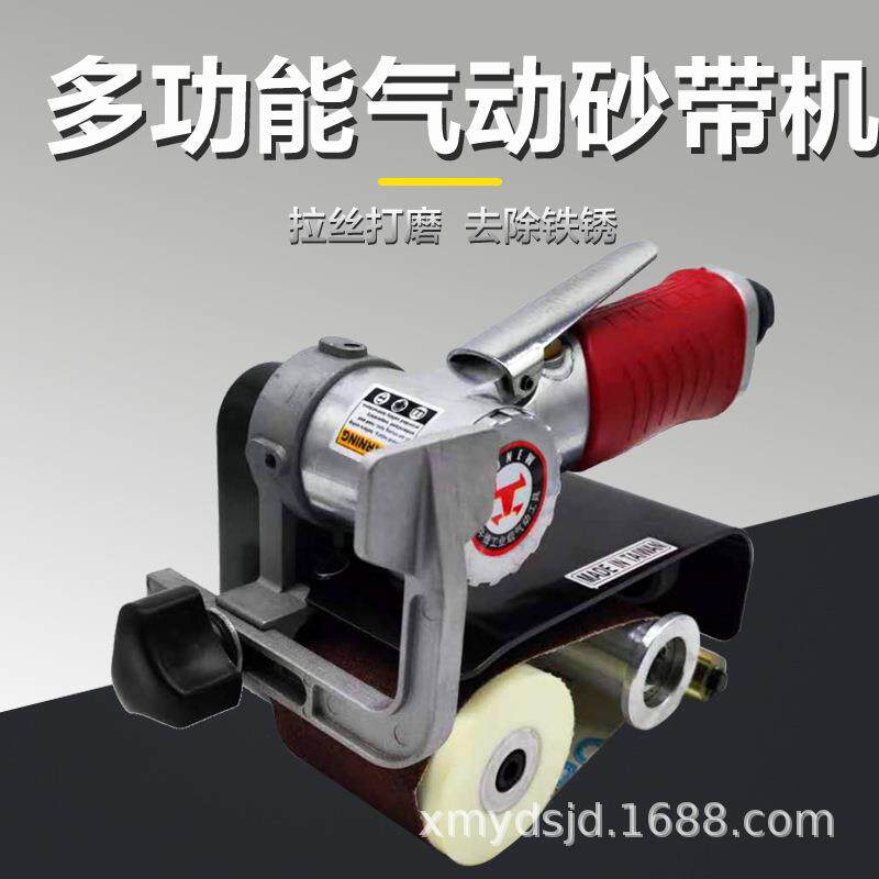 工牛气动工具 气动环型砂带机60*260坦克拉丝机平面打磨机GN-7110