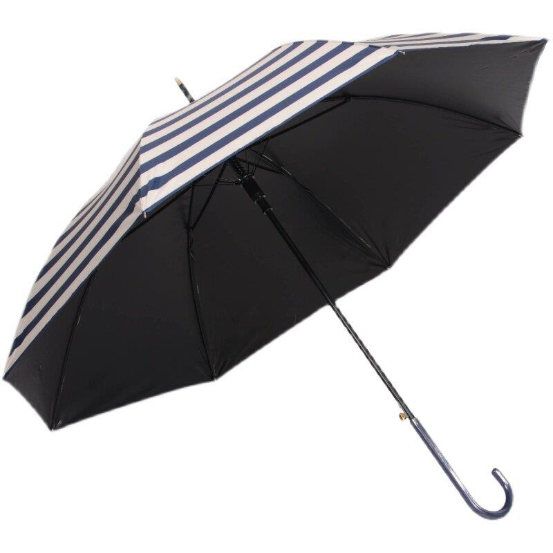 晴雨两用自动伞防晒抗UV韩国学生黑胶遮阳长柄太阳雨伞轻骑伞