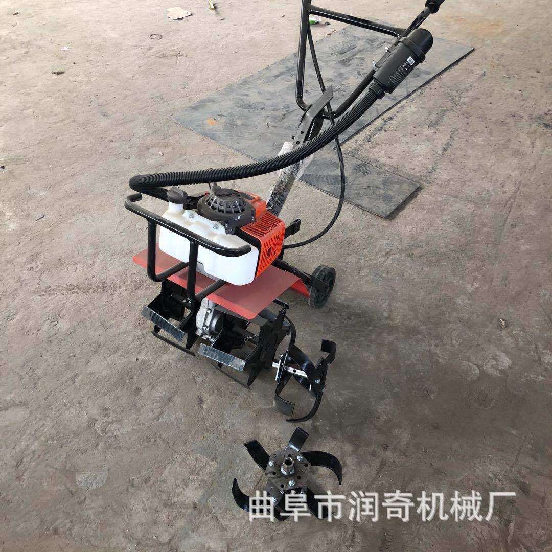 润奇大功率汽油微耕机农用小型翻地开沟工具家用松土四冲程旋耕机