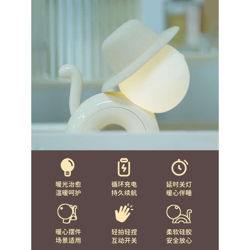 喵喵小夜灯卧室睡眠床头伴睡灯婴儿喂奶台灯柔光可爱送女生日礼物