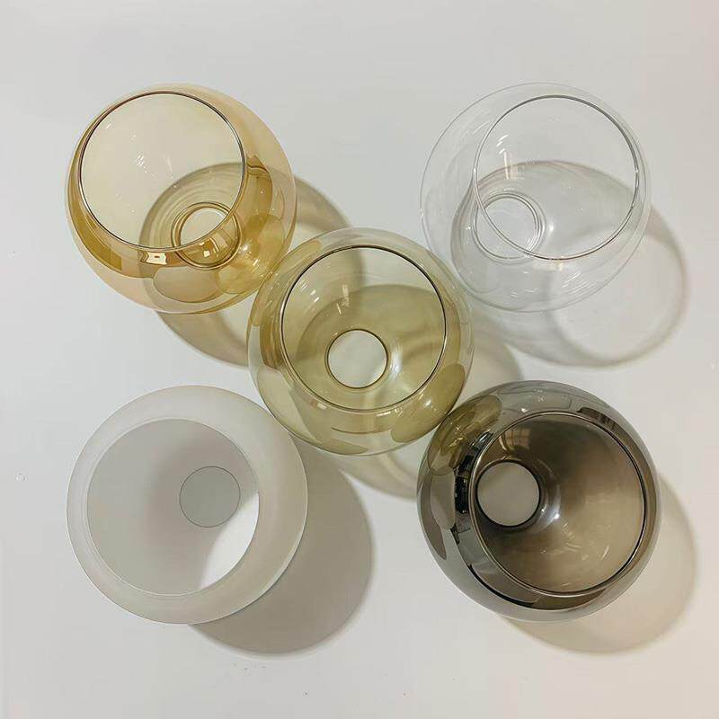 上下口魔豆灯罩室内餐厅卧室落地灯吊灯透明干邑烟灰灯具配件大全