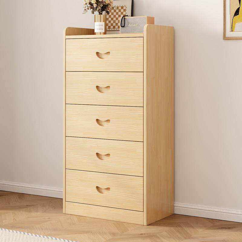实木五斗橱卧室储物柜五斗橱松木客厅储物柜夹层式五斗橱六屉柜