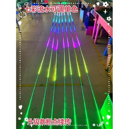 跑马led灯柔性七彩流水灯带彩灯七彩rgb变色长条软灯带全彩炫彩灯