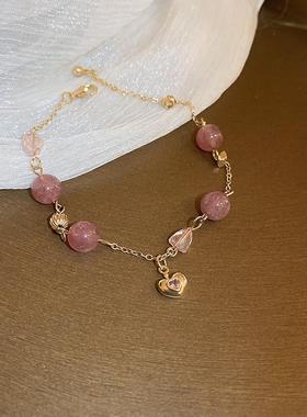 潮气珍珠水晶玉石手链小众手链