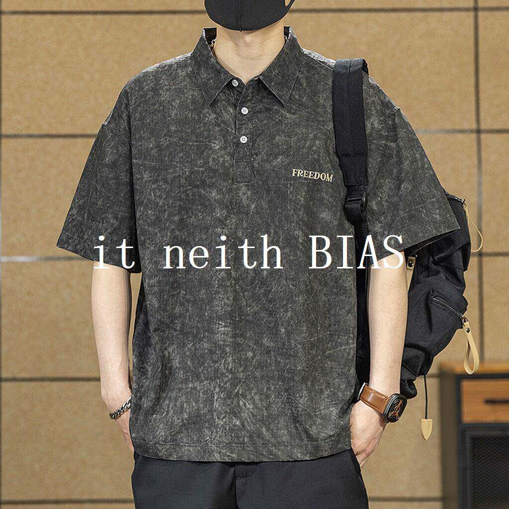 it neith BIAS高端满印冰丝凉感Polo衫男夏季工装翻领休闲短袖T恤