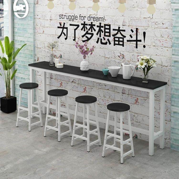 吧台桌子奶茶店高脚桌椅组合靠墙窄桌子靠墙长条桌简约家用阳台桌,住宅家具,吧台,淘宝优惠券,粉丝福利购,淘宝优惠卷