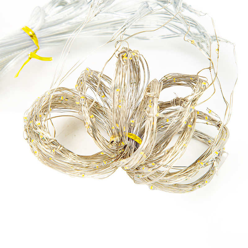 卧室LED铜线窗帘灯 USB遥控圣诞婚庆灯带挂钩3*3米氛围装饰窗帘灯