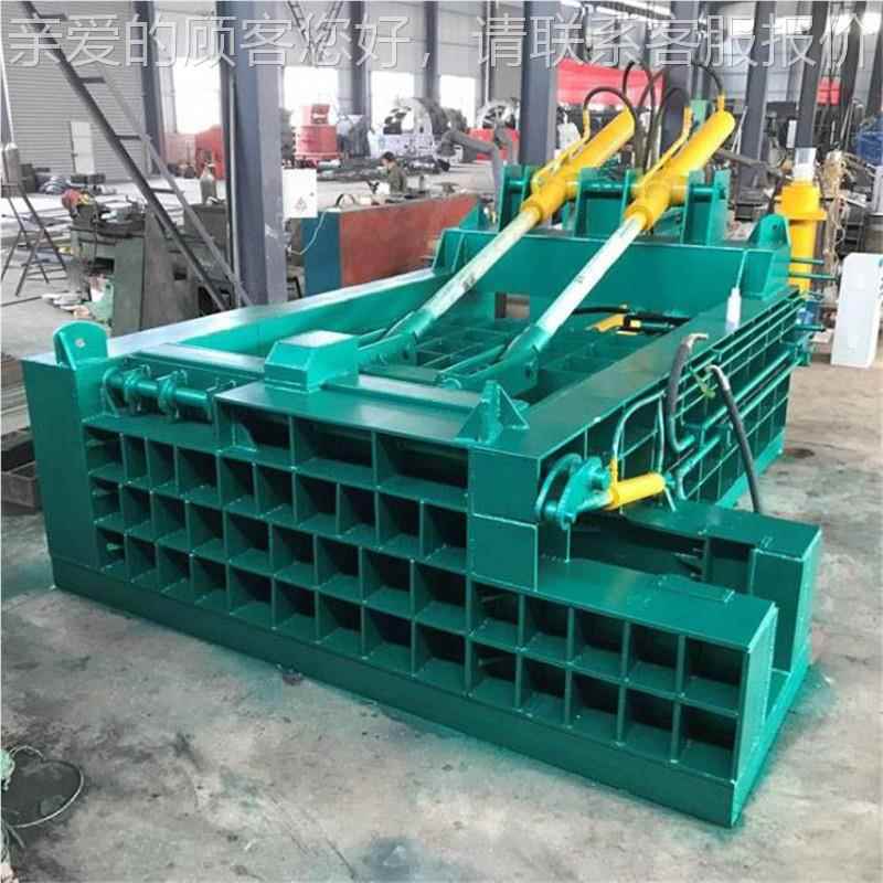 卧式液瓶压纸箱打包压机  100型-25编织袋易拉罐自动压扁机塑料废