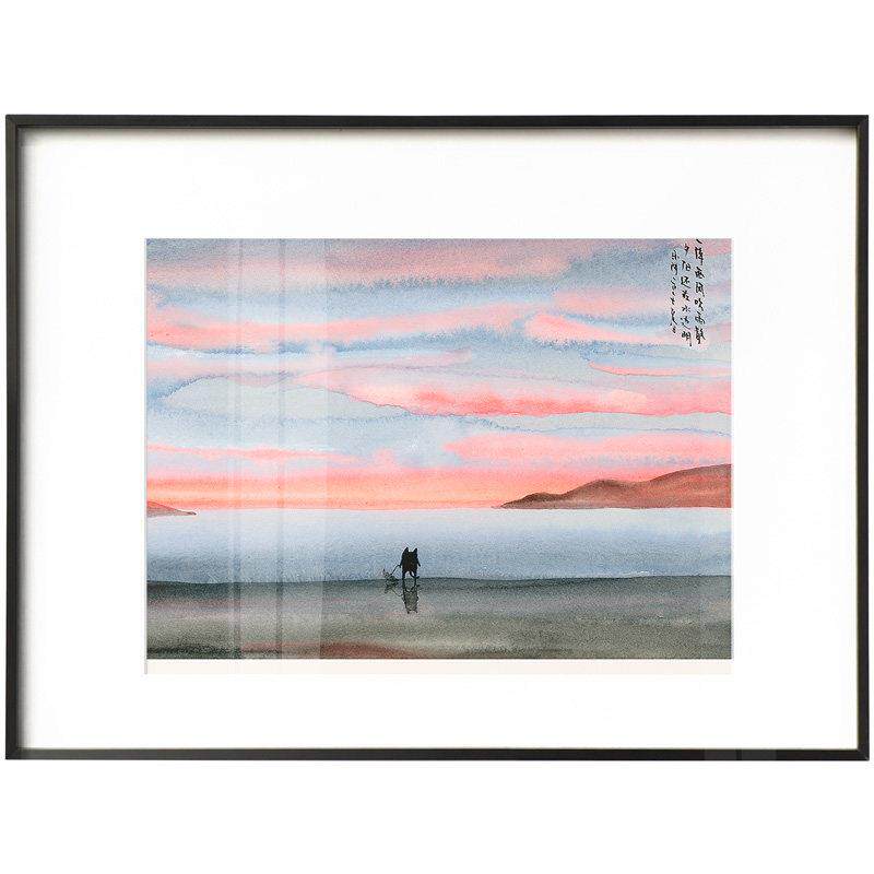 张乐酒现代艺术玄关陆画装饰画民宿店风挂0886画简约猫景
