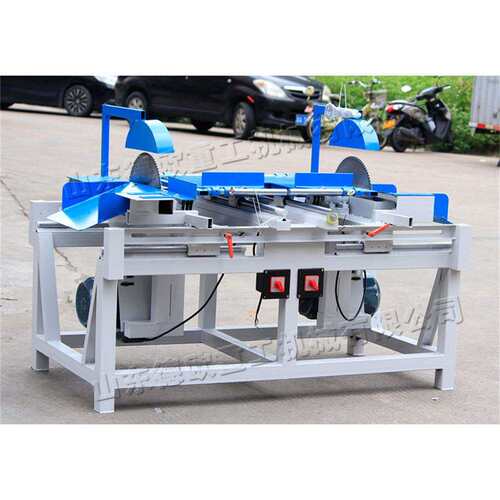 电动双头齐头锯 带吸尘式手动推台锯 半自动卧式木托盘截断锯