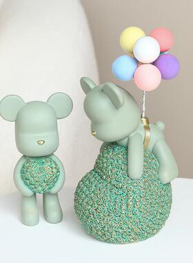 客厅摆件高端大气上档次垃圾桶桌面小电视柜办公室客厅卧室装饰品