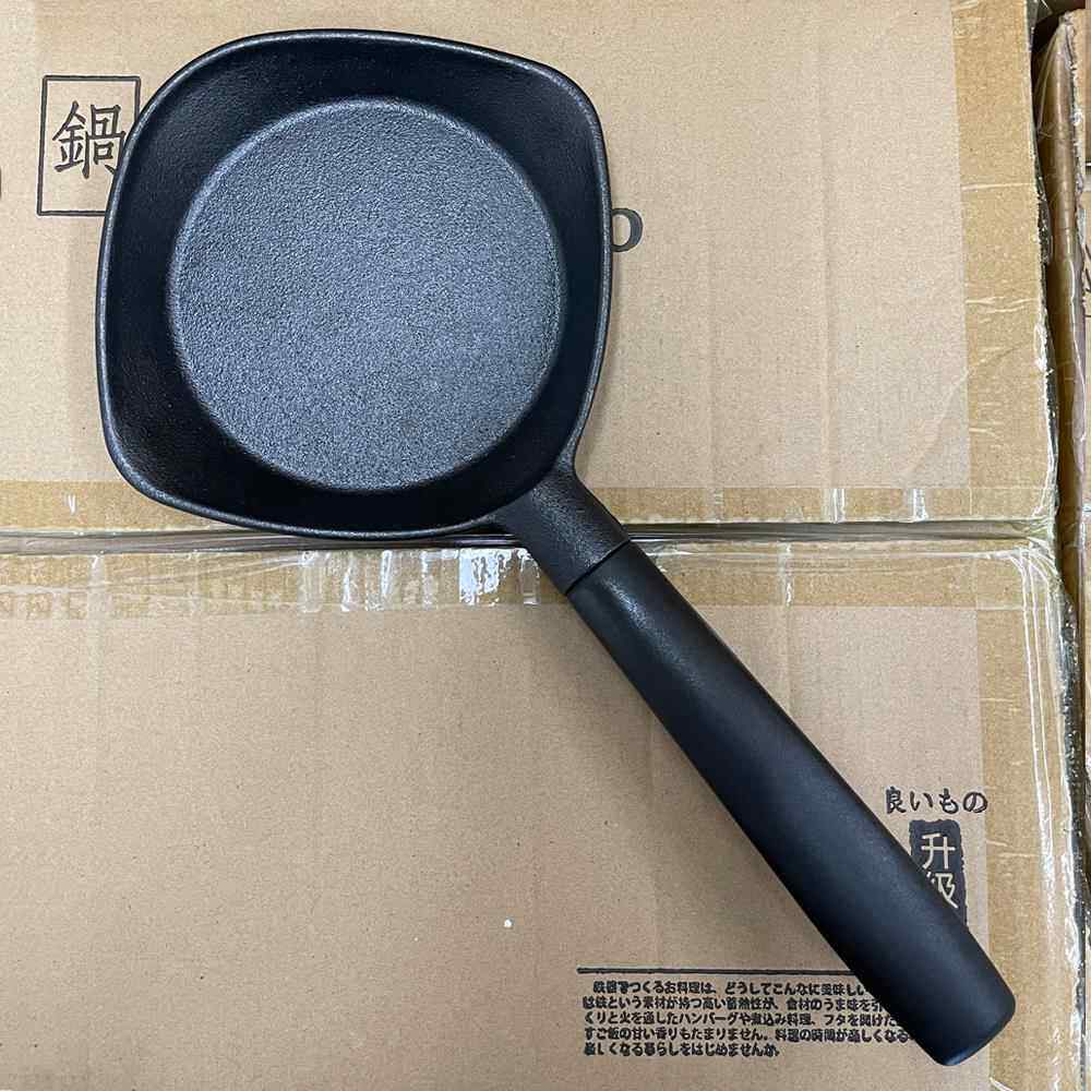 热油小锅出口日本品质泼油专用平底煎锅迷你生铁锅不粘电磁炉家用
