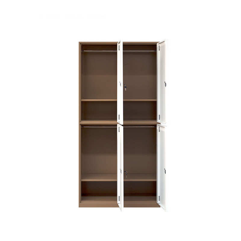 拆装咖白彩色钢制更衣柜员工宿舍学生储物公寓洗浴4门柜子