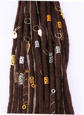 African Hair Rings Beads Cuffs Tubes Hair Braids Accessories