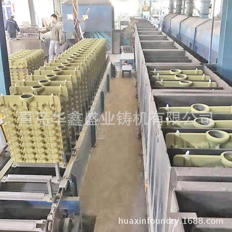青岛厂家直销 壳型铸造生产线 覆膜砂壳型铁丸埋箱流水线