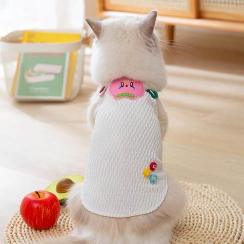 春季可爱卡通猫咪水夏果贴布绣牵引脚吊带2404SXMJ中型犬狗狗宠小