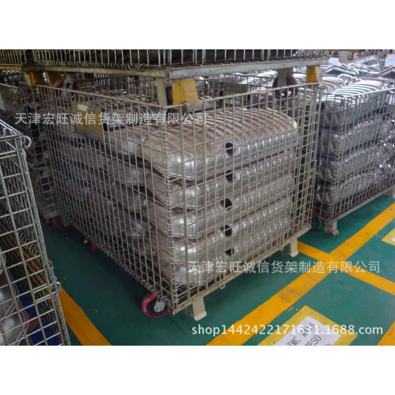 折叠仓储笼物流仓库铁框周转箱金属铁筐金属篮承重货架重型仓储笼
