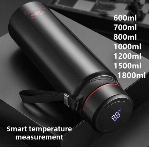 900ml vacuum cup Temperature Display Hot Water Bottle teacup