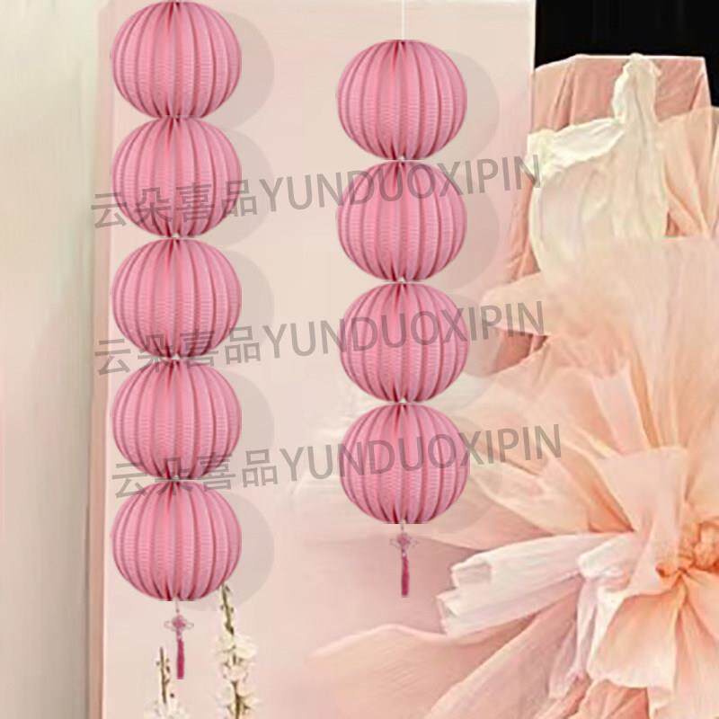 结婚装饰用品西瓜灯笼婚房挂饰纸灯笼商场橱窗布置节日悬挂吊饰灯