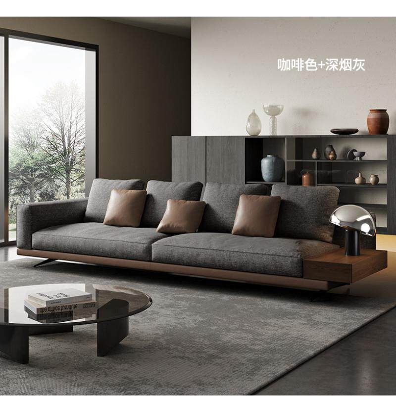 康纳利棉麻布艺中古风时尚沙发现代简约大小户型客厅直排绒布沙发