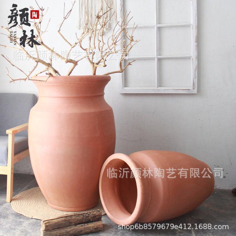 大号景观红陶盆大陶罐花盆粗陶杂货花园装饰盆组合盆落地陶盆陶罐