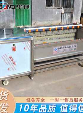 番石榴毛辊清洗喷机 角菱刷HB7000清洗机 带淋不锈钢毛毛辊清洗设