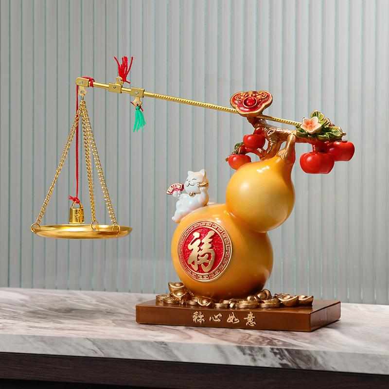 称心如意葫芦摆件客厅招财玄关入户电视柜家居装饰品乔迁新居送礼