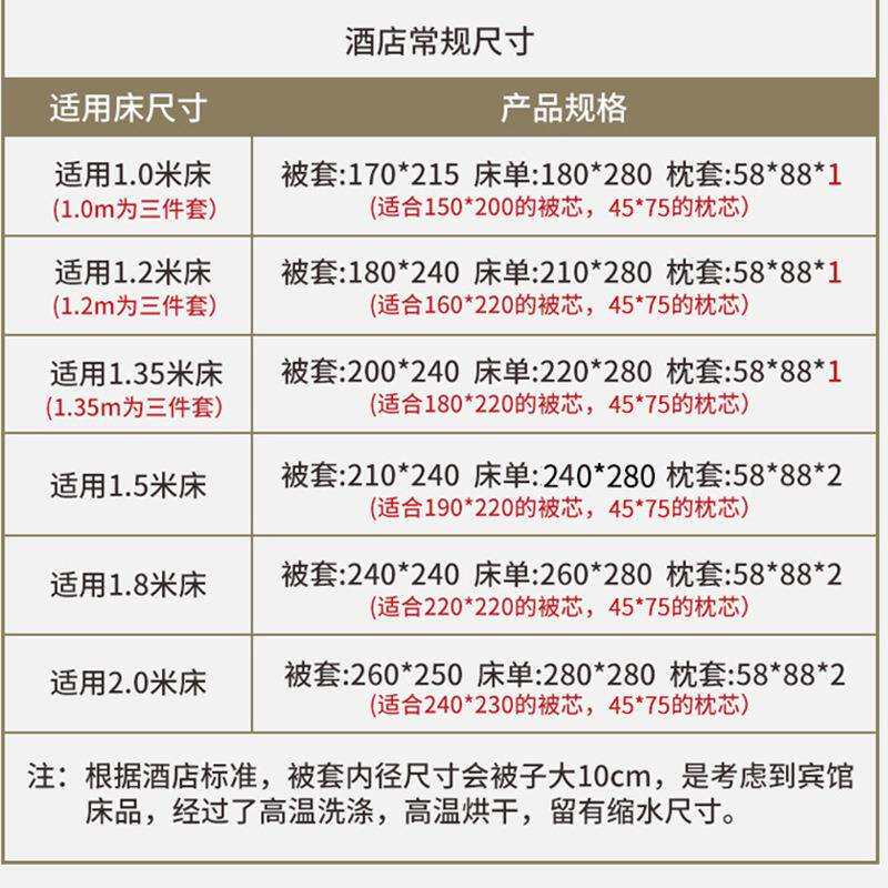 星级酒店布草四件套床上用品民宿用品白色贡缎纯棉宾馆布草四件套