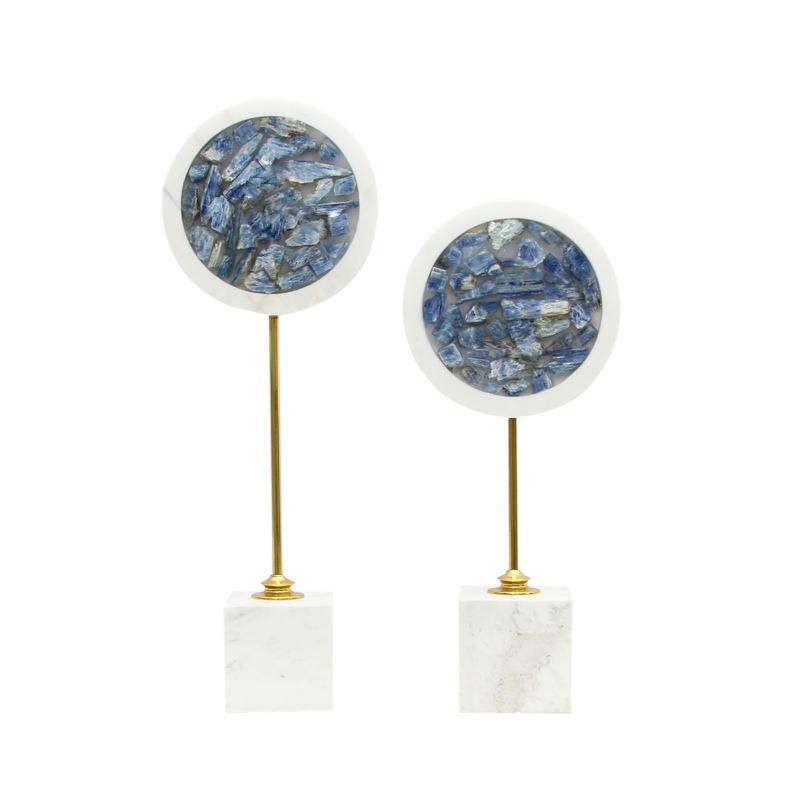 现代简约创意雾蓝摆件样板间客厅玄关酒柜电视柜装饰品设计师饰品