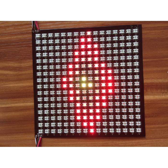 动WS2825V1高16*16全彩像素像素软屏LED感像素屏可编写效果花样品
