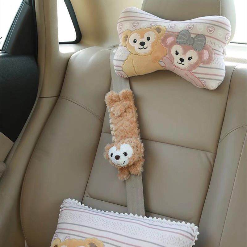 适用吉利星愿车内装饰用品头枕腰靠护颈枕四季通用女熊猫mini腰垫