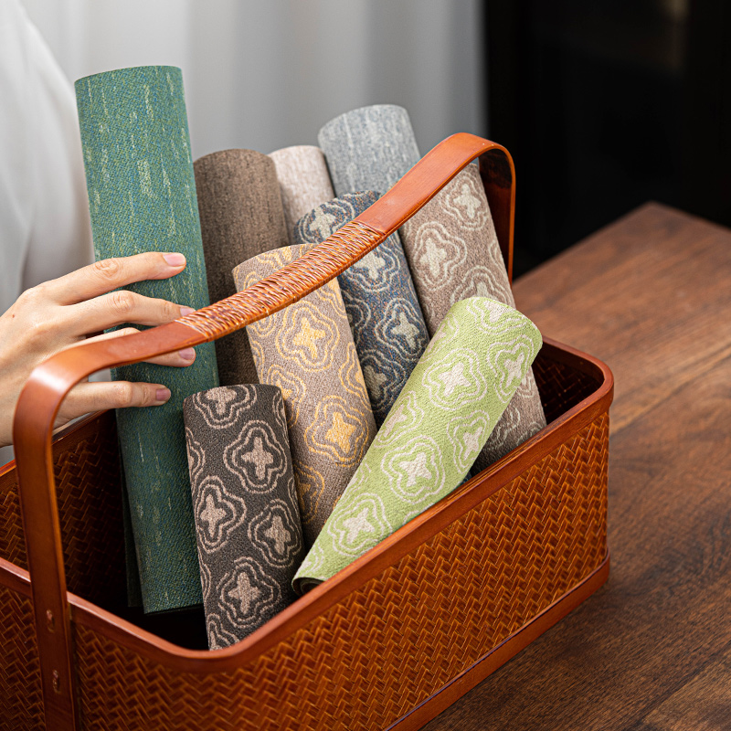 茶布禅意茶桌布茶席新中式防水茶几茶垫隔热垫干泡茶巾桌旗香云纱