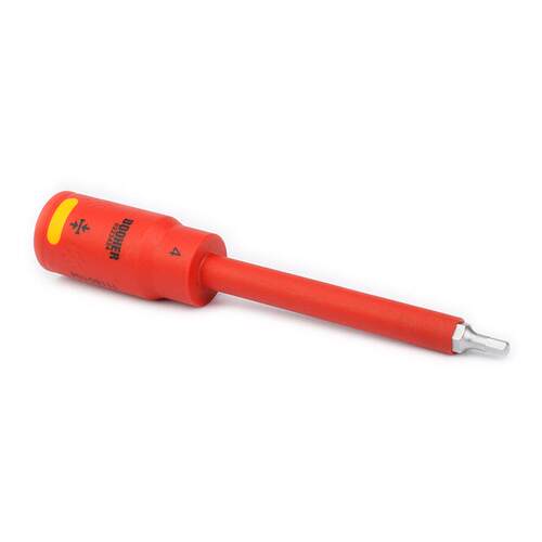 Booher宝合1/2VDE绝缘加长内六角旋具套筒大飞长6角批头扳手工具