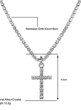 Cross necklace十字项炼满钻吊坠满钻盒子炼项炼闪闪发亮jewelry
